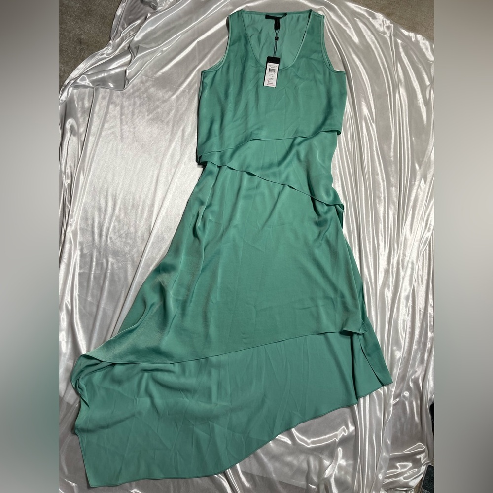 BCBG Cascading Dress Light AQUA maxi dress long dress